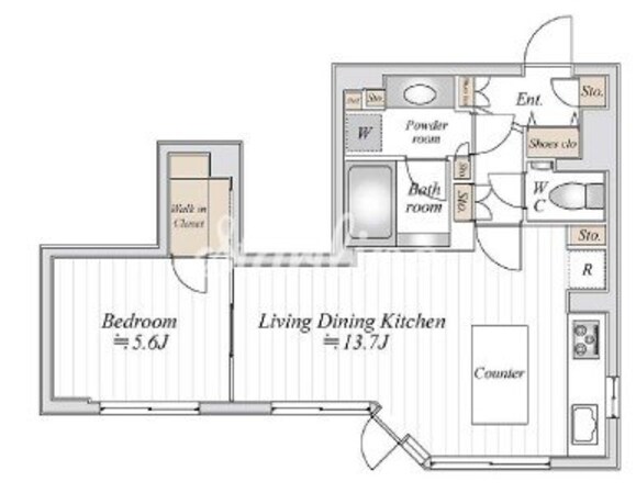 ドゥーエ銀座イーストIの物件間取画像